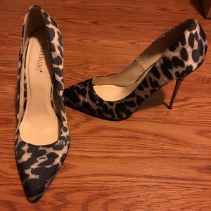 Leopard print stilettos.